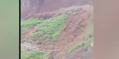 Watch Horrific Video Of Land Sliding in India