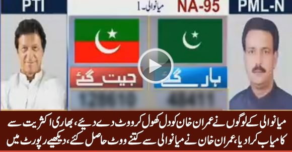 Watch How Many Votes Imran Khan Got From Mianwali, Won With Huge Margin