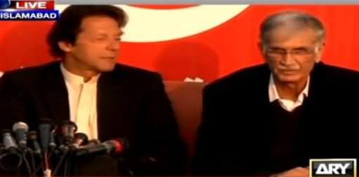Watch Imran Khan's Reaction When Pervez Khattak Tried to Disclose The Name of A Horse Trader