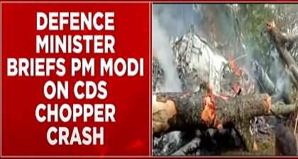 Watch Indian media's reporting about the crashed helicopter with Indian defence chief Gen Bipin Rawat