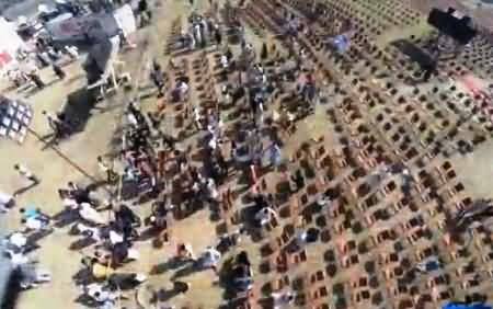 Watch Latest Aerial View of PTI Jalsa in Jhelum by Dunya News Helicam