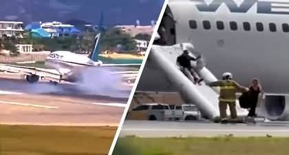 Watch moment when a plane’s landing gear collapsed during touchdown of Toronto's flight