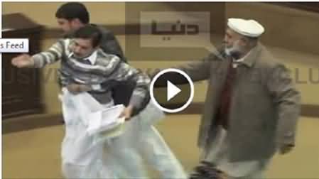 Watch MPA Babar Saleem Protesting in KPK Assembly on Unavailability of Funds