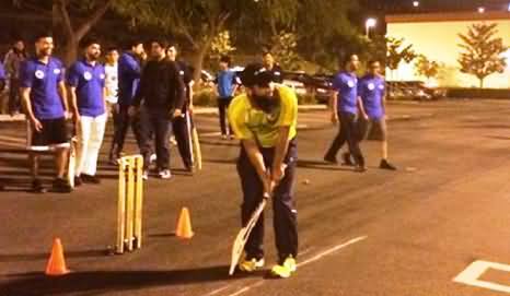 Watch Muhammad Yousaf Playing Cricket in USA Tape Ball Night Tournament