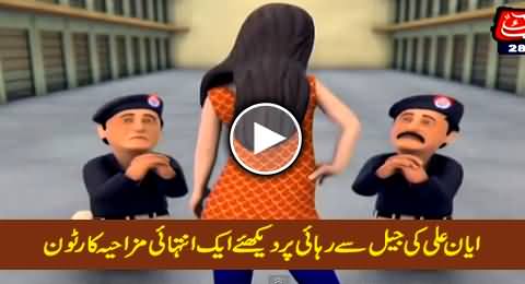 Watch Really Funny Animated Video on Model Ayyan Ali's Release From Jail