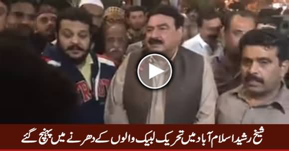 Watch Sheikh Rasheed in Tehreek e Labbaik's Sit-in in Islamabad