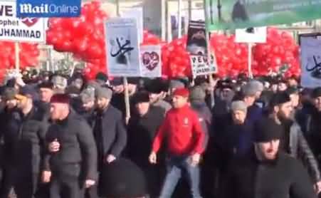 Watch Thousands Of People Protesting Against Charlie Hebdo in Chechnya