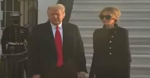 Watch Visuals As President Trump Departs White House