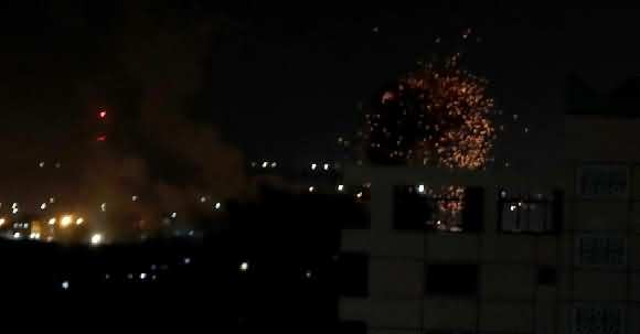 Watch Visuals From Palestine, UAE New Friend Israel Attacked Gaza With Missiles