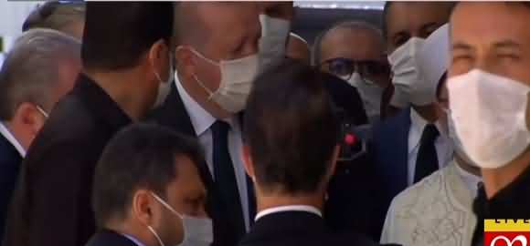 Watch Visuals Of Turkish President Tayyip Erdogan Enntry In Hagia Sophia Mosque