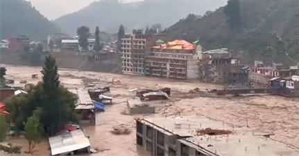 Water takes over Swat: See latest situation of flood in Swat