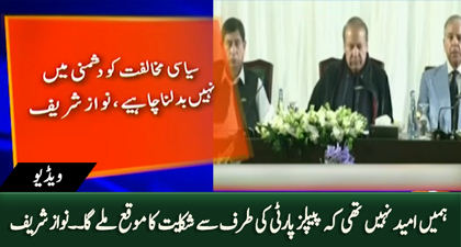 We did not expect complaints from the PPP - Nawaz Sharif disappointed with PPP's behavior