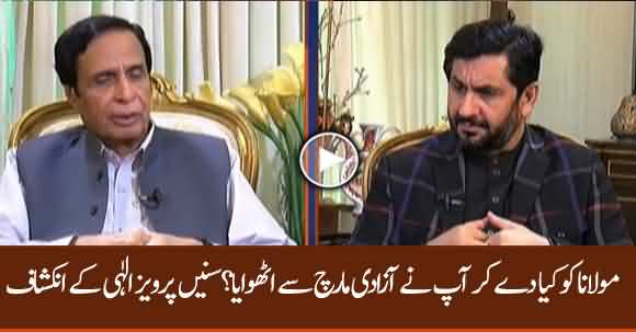 What Did You Offer Maulana Fazlur Rehman To End Azadi March ? Parvez Elahi Reveals