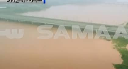 What is the latest situation of flood in Ravi river?