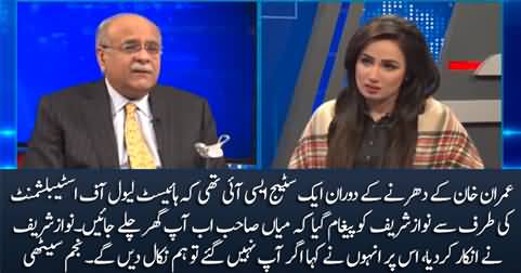 What message establishment sent to then PM Nawaz Sharif during Imran Khan's sit-in - Najam Sethi reveals