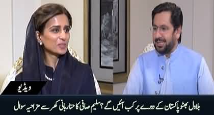 When will Bilawal Bhutto visit Pakistan? Saleem Safi's funny question to Hina Rabbani Khar