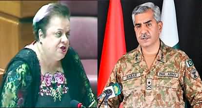 Why ARY transmission of Imran Khan's jalsa blacked out in cantts? Shireen Mazari asks DG ISPR