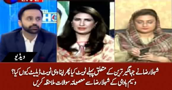 Why Did You Delete Your Tweet About Jahangir Tareen's Meeting with Zardari? Shehla Raza Replies to Waseem Badami