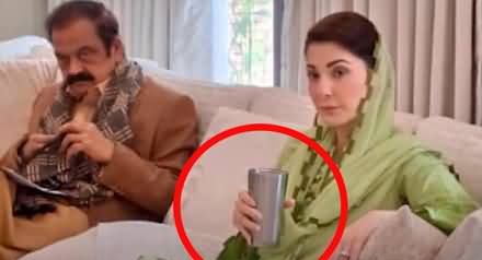 Why Maryam Nawaz keep holding steel glass in her hand?