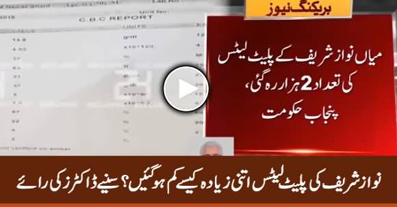 Why Nawaz Sharif's Platelets Fell So Low? Listen What Doctors Say