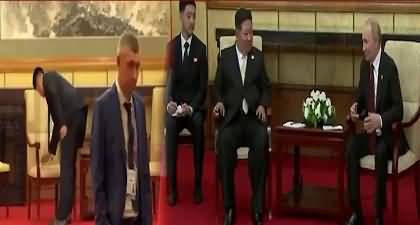 Why was the chair of Kim Jong Un cleaned after meeting with Putin's meeting?