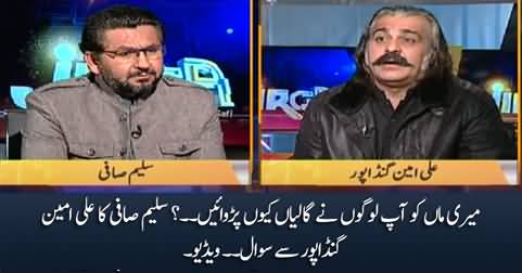 Why you people abused my mother? Saleem Safi asks Ali Amin Gandapur