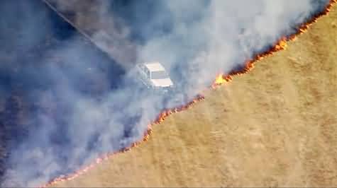 Wildfires break out around heatwave-parched London