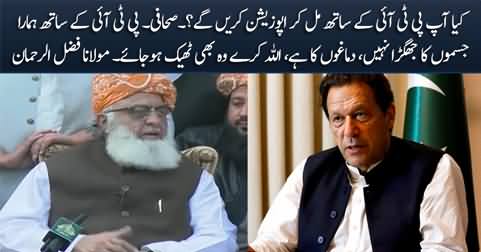 Will you join Imran Khan in opposition? Journalist asks Maulana Fazlur Rehman