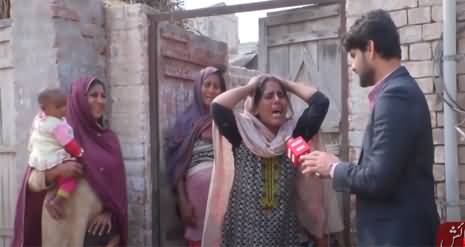 Women crying after police arrests their males for their involvement in Mian Channu Incident
