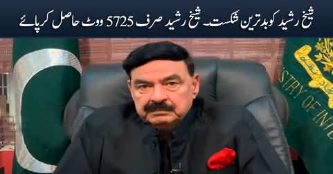 Worst ever defeat, Sheikh Rasheed got only 5725 votes