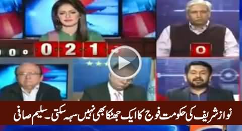 Yeh Hakumat Fauj Ka Aik Jhatka Nahi Seh Sakti - Saleem Safi Bashing Sharif Govt