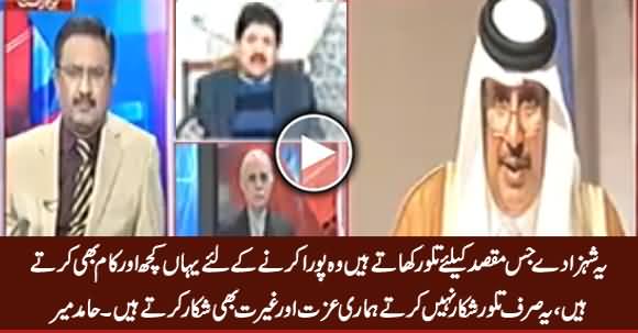 Yeh Shehzaade Talour Kha Kar Yahan Kuch Aur Kaam Bhi Karte Hain - Hamid Mir