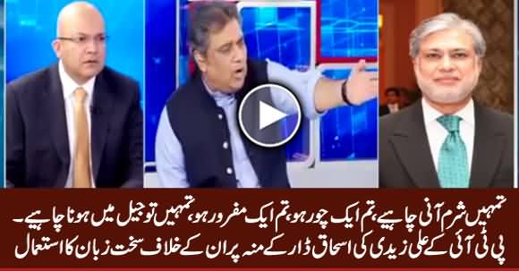 You Are A Thief, You Should Be In Jail - PTI's Ali Zaidi Blasts on Ishaq Dar on His Face