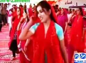Young Girls Dancing and Firing with Guns at Birthday of Rasool Bakhsh Palejo in Public Place