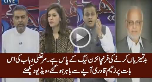 Zaeem Qadri Gets Hyper on PPP's Murtaza Wahab in Live Show